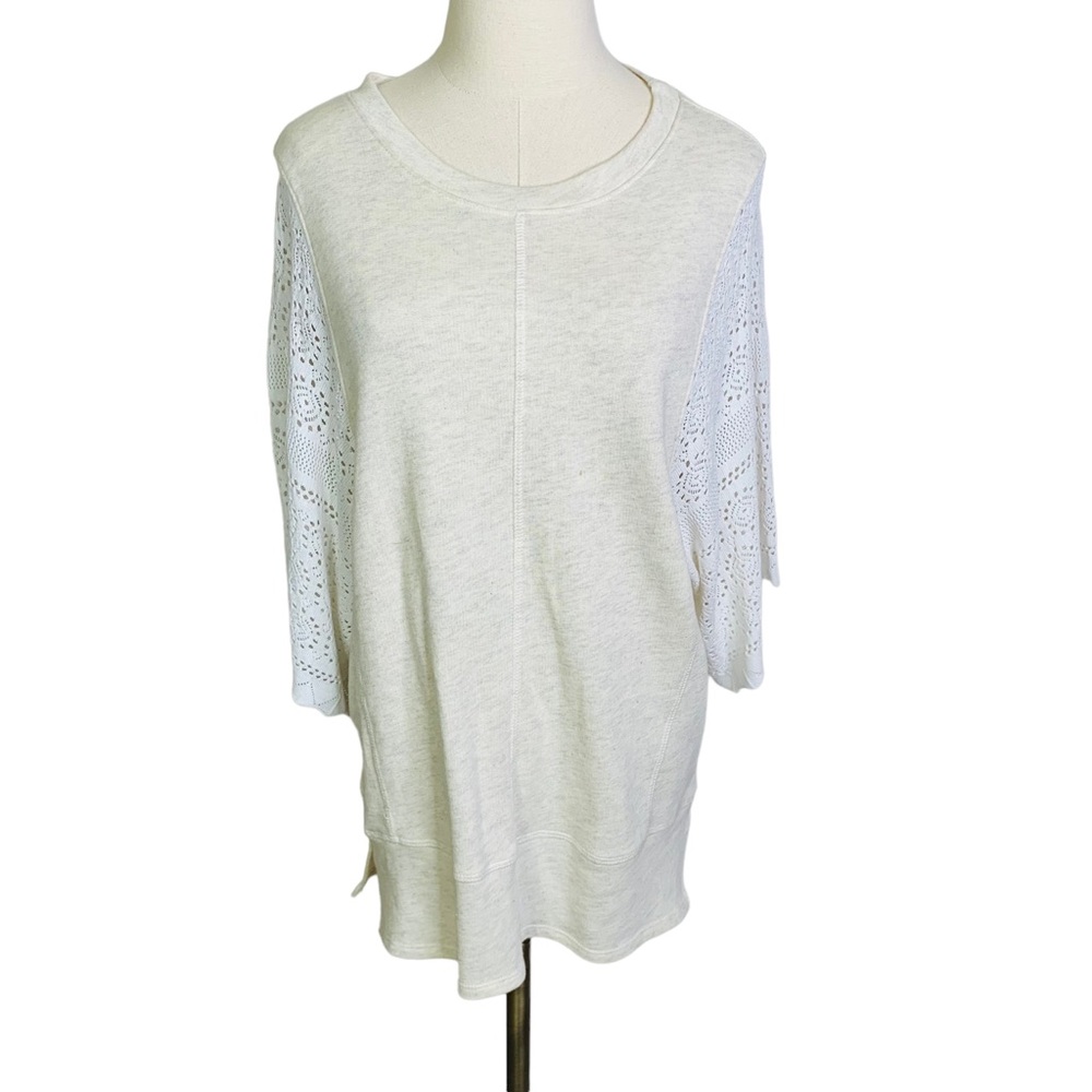 Akemi & Kin Anthropologie Cream Oversized Tunic Top 3481
